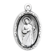 Saint Jude Oval Sterling Silver Medal