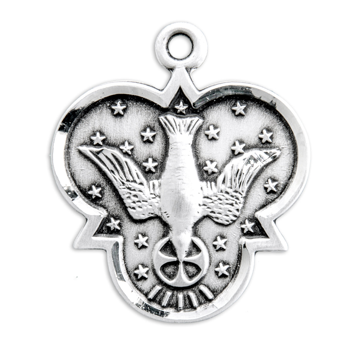Holy Spirit Sterling Silver Trinity Symbol Medal