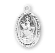 Saint Christopher Oval Sterling Silver Medal