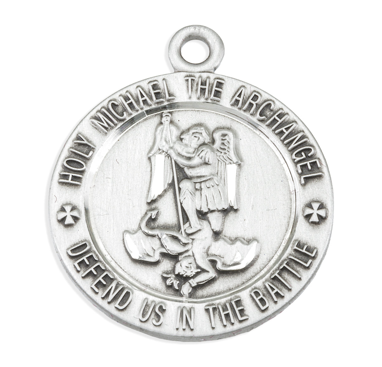 Saint Michael Round Sterling Silver Medal