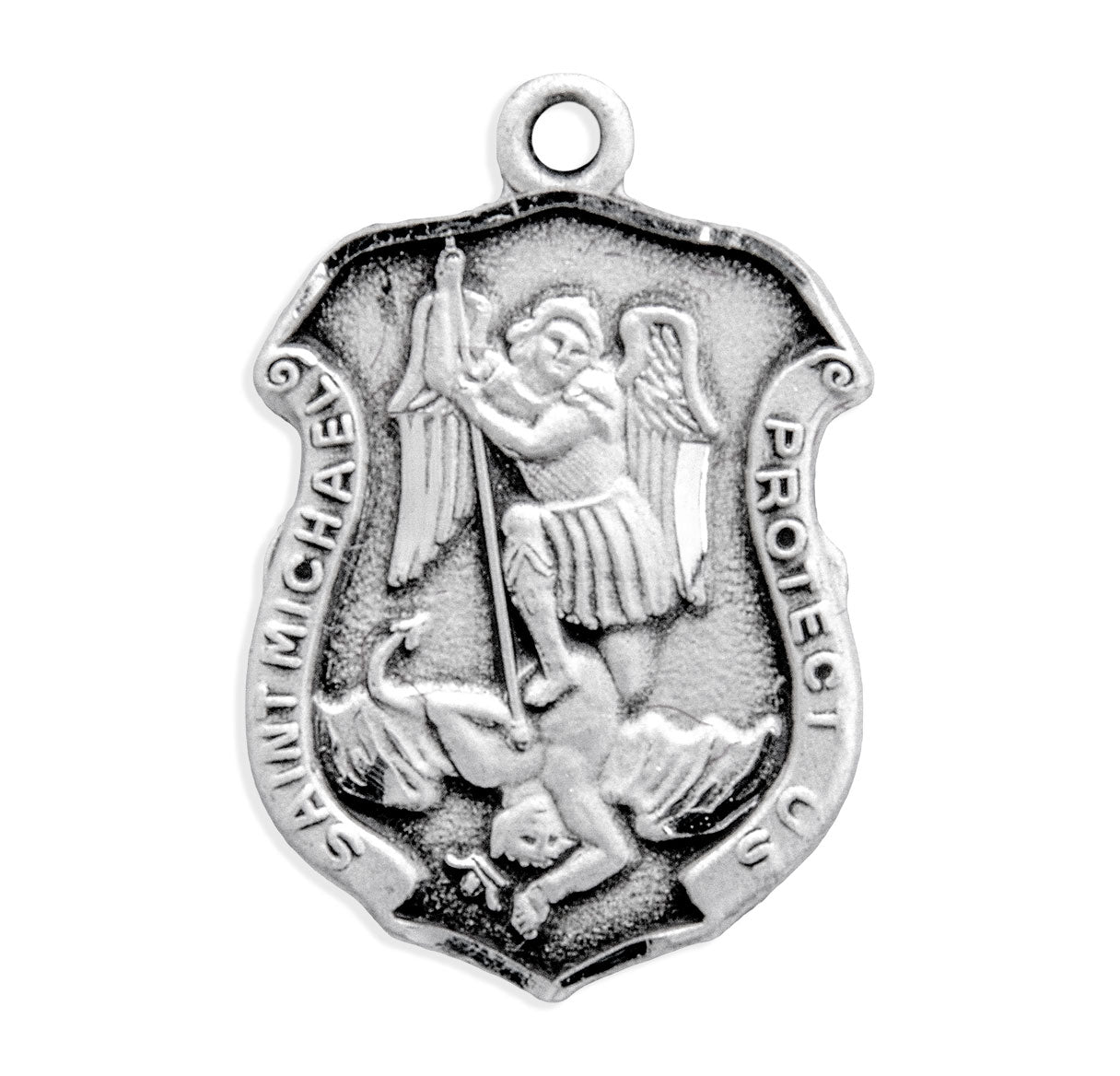 Saint Michael Sterling Silver Badge Medal