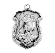 Saint Michael Sterling Silver Badge Medal
