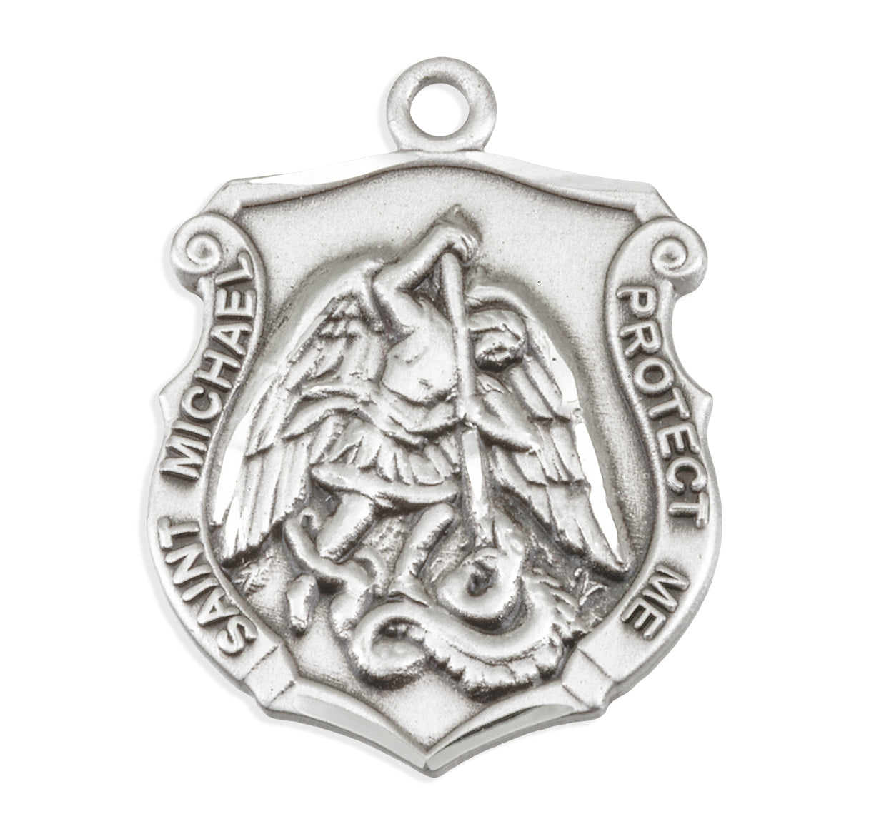 Saint Michael Sterling Silver Badge Medal