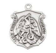 Saint Michael Sterling Silver Badge Medal