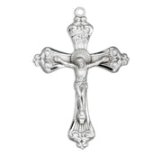 Baroque Scroll Tipped Sterling Silver Crucifix