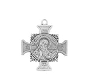 Saint Benedict Bust-Cross Sterling Silver Medal