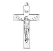 Beveled Edge Sterling Silver Crucifix