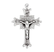 Sunburst Sterling Silver Crucifix