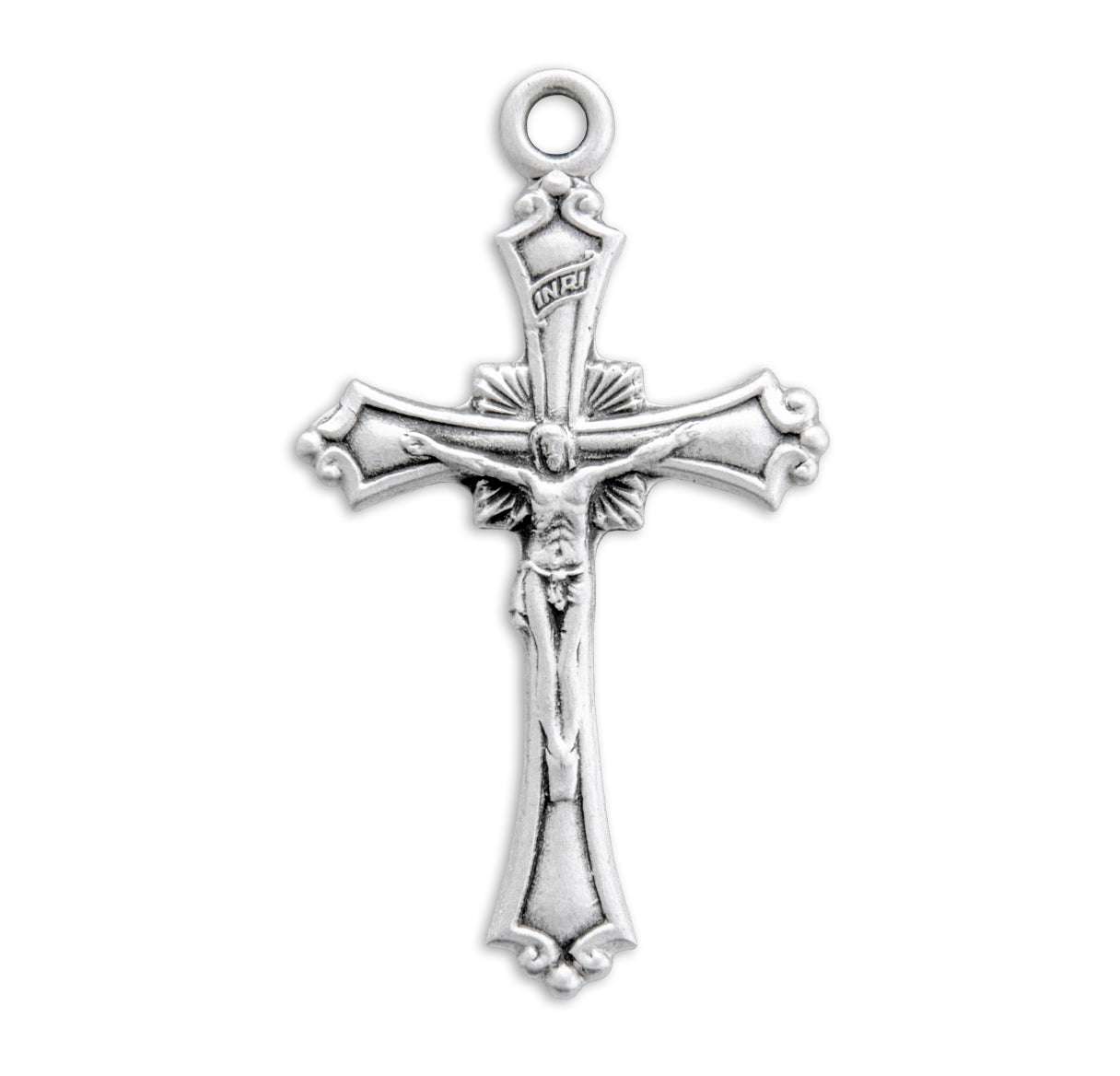Flared Sterling Silver Crucifix