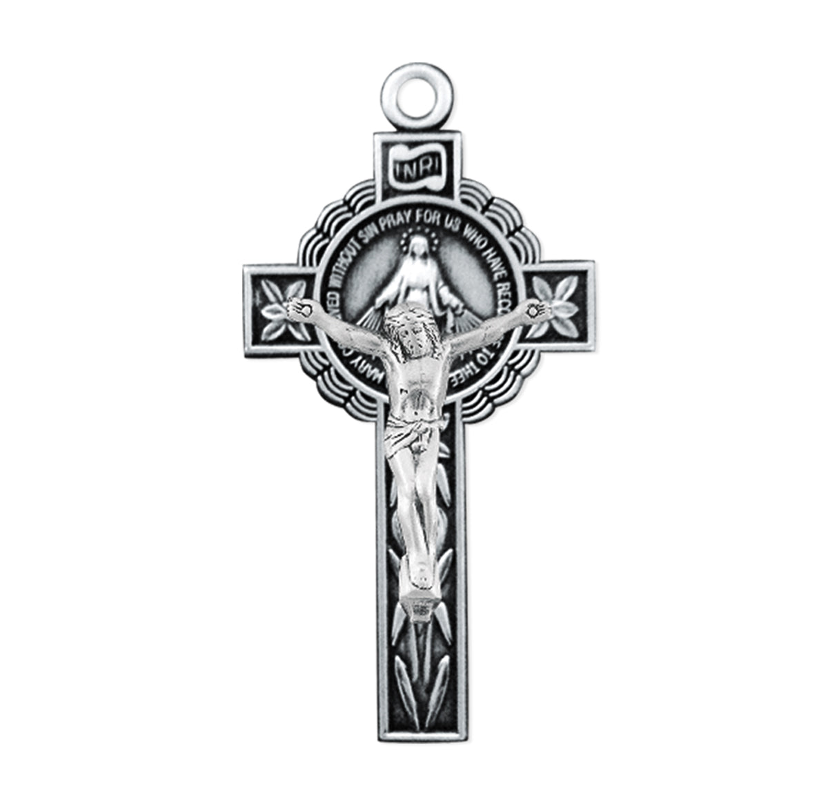 Miraculous Sterling Silver Medal/Crucifix