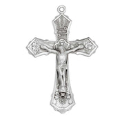 Grape and Wheat Design Sterling Silver Crucifix