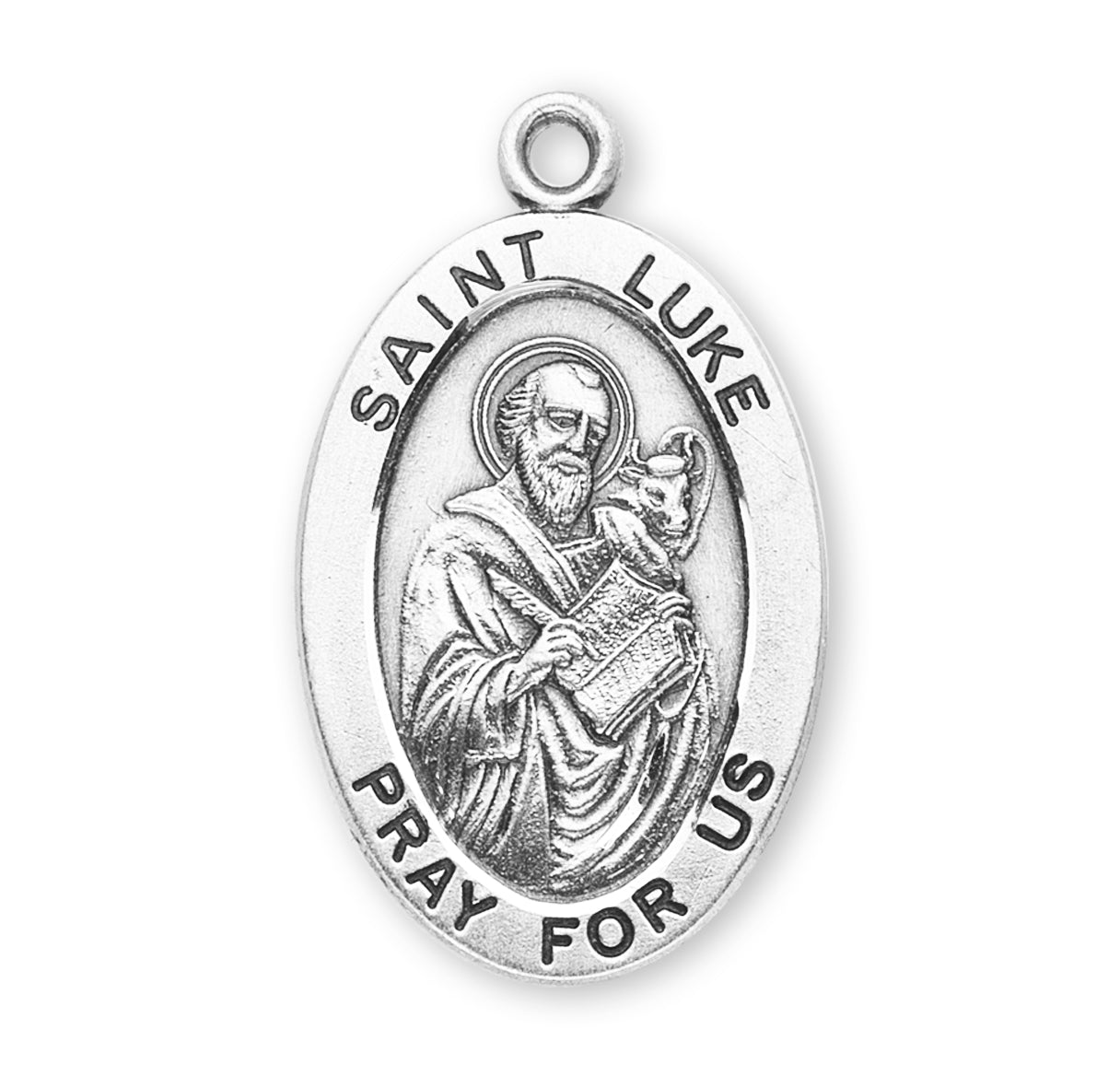 Patron Saint Luke Oval Sterling Silver Medal