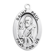 Patron Saint Paul Oval Sterling Silver medal