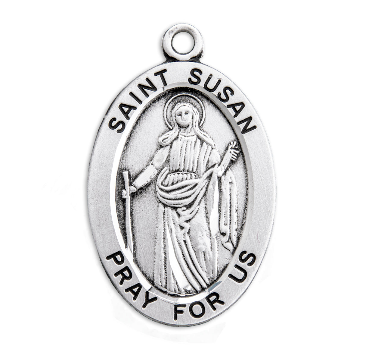 Patron Saint Susan Oval Sterling Silver Medal