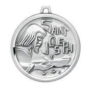 Saint Joseph the Worker Round Sterling Silver Medal