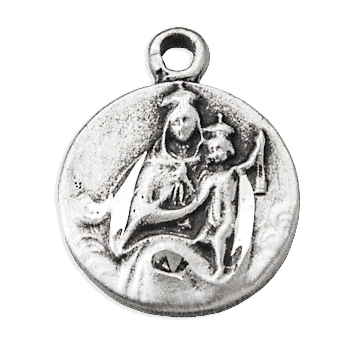Sterling Silver Scapular Sacred Heart of Jesus Medal