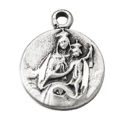 Sterling Silver Scapular Sacred Heart of Jesus Medal