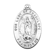 Our Lady of Guadalupe Oval Sterling Silver Medal