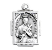 Saint Gerard Square Sterling Silver Medal