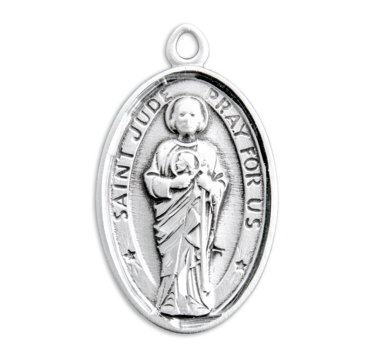 Saint Jude Oval Sterling Silver Medal