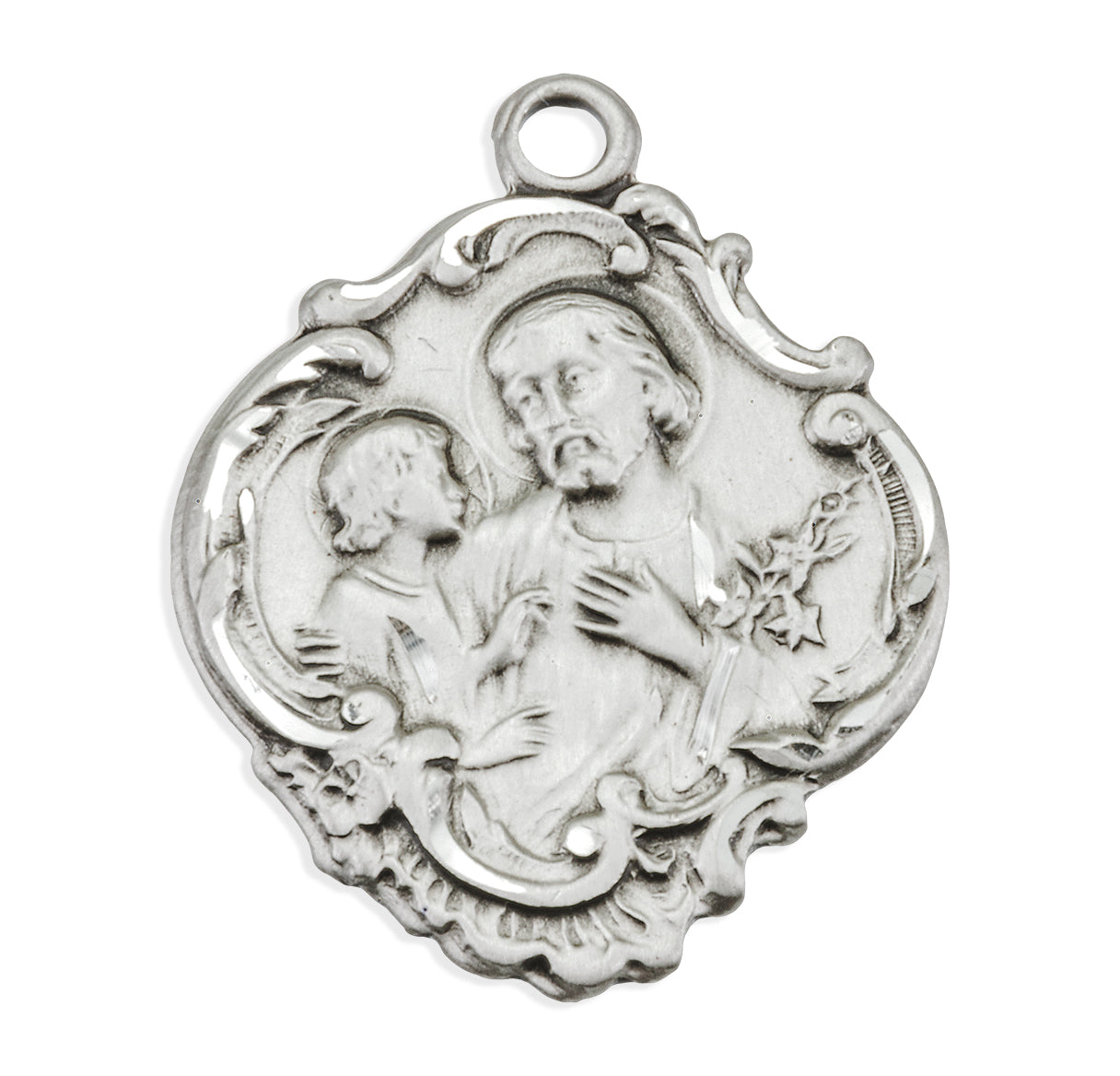 Sterling Silver St. Joseph Baroque Medal