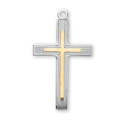 Two-Tone Sterling Silver Cross