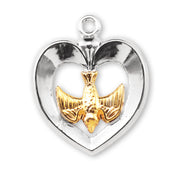 Holy Spirit Two-Tone Sterling Silver Medal