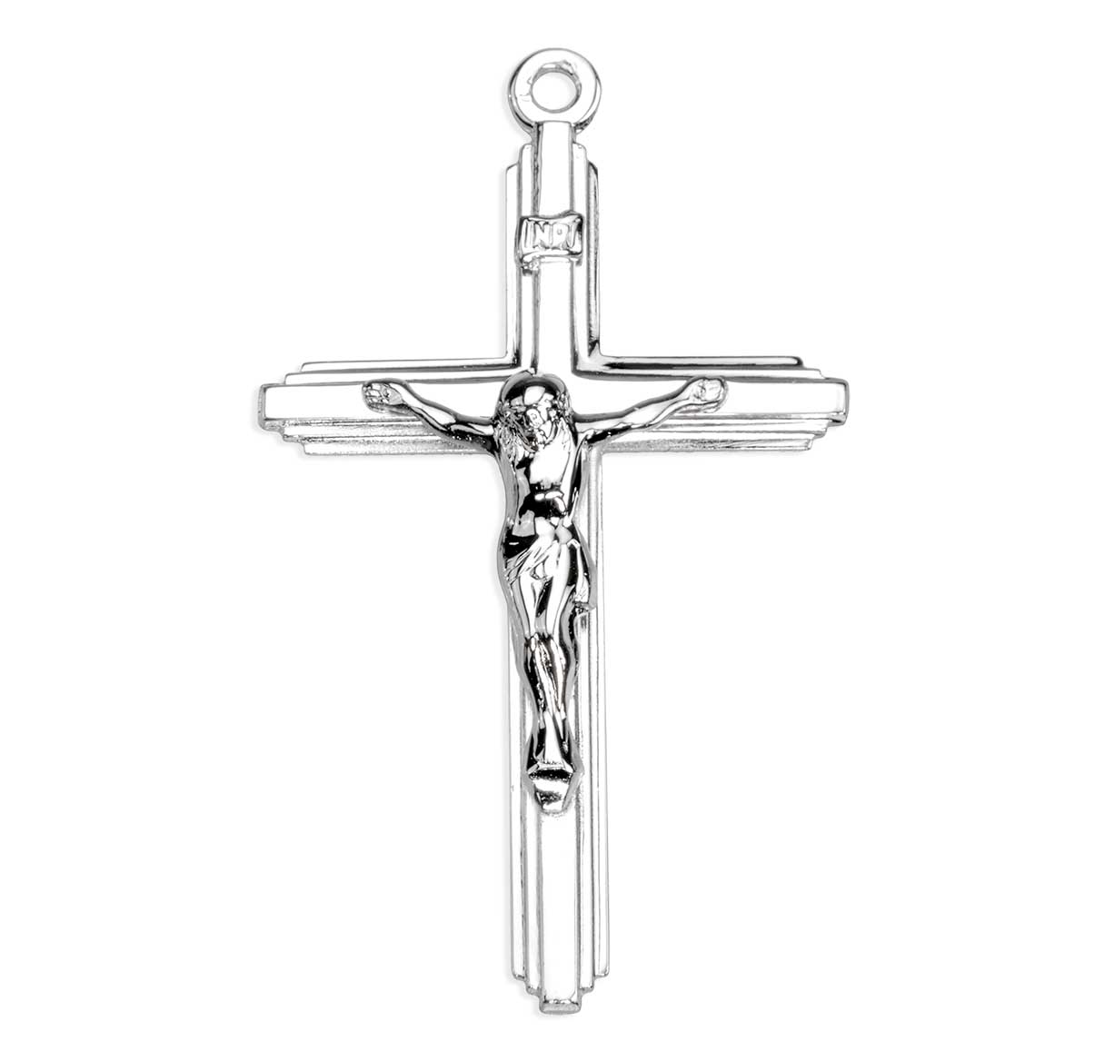 Inlayed Sterling Silver Crucifix
