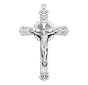 Sterling Silver Swirl Tip Crucifix