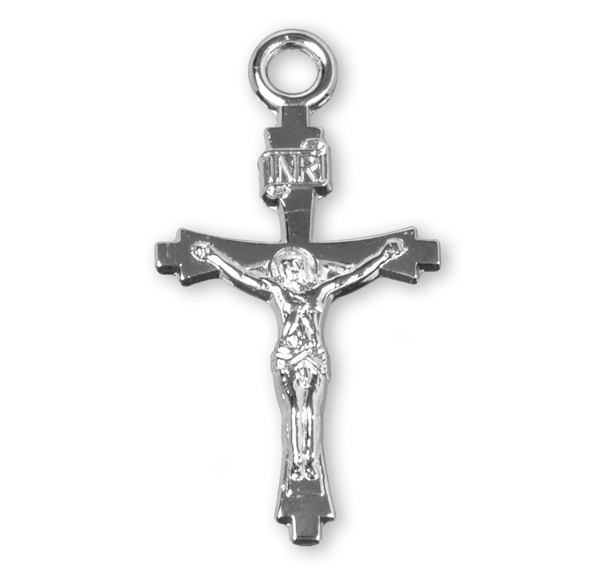 Flare Tipped Sterling Silver Crucifix