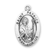 Patron Saint Patrick Oval Sterling Silver Medal