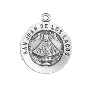 Virgin De San Juan Round Sterling Silver Medal