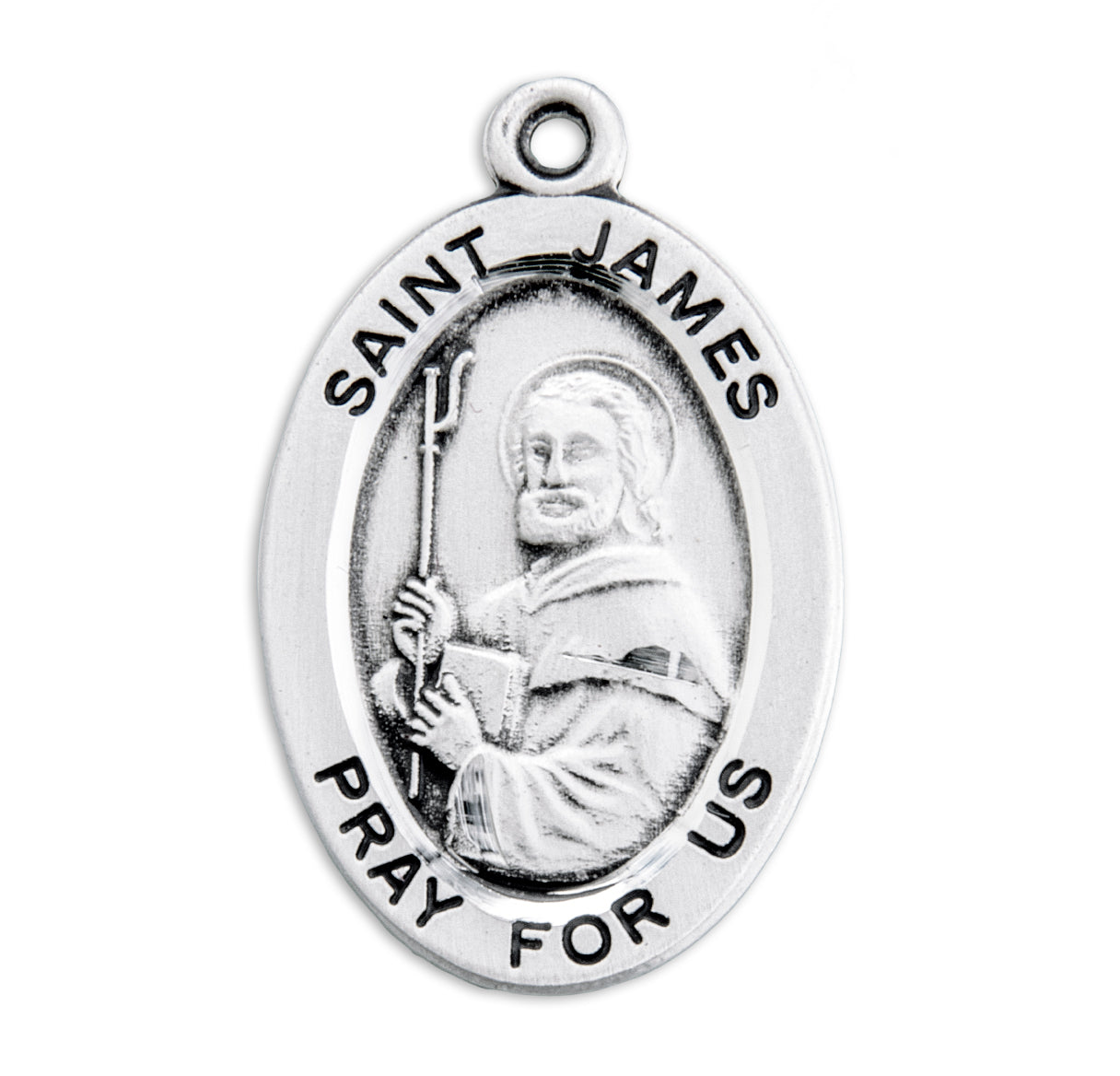 Patron Saint James Oval Sterling Silver Medal