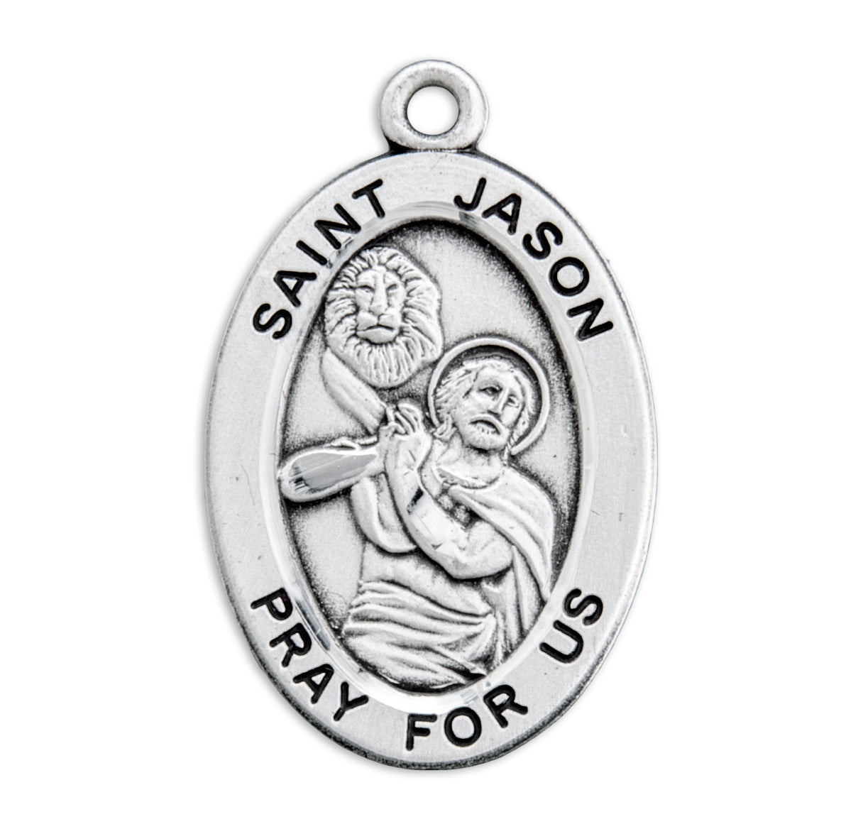 Patron Saint Jason Oval Sterling Silver Medal