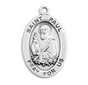 Patron Saint Paul Oval Sterling Silver Medal