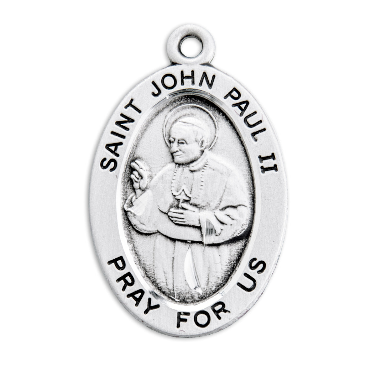 Saint John Paul II Oval Sterling Silver Medal