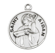 Saint Aidan Oval Sterling Silver Medal