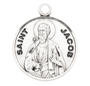 Patron Saint Jacob Round Sterling Silver Medal