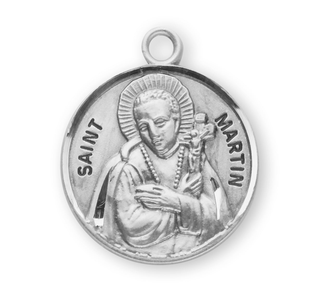 Patron Saint Martin De Porres Round Sterling Silver Medal