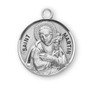 Patron Saint Martin De Porres Round Sterling Silver Medal