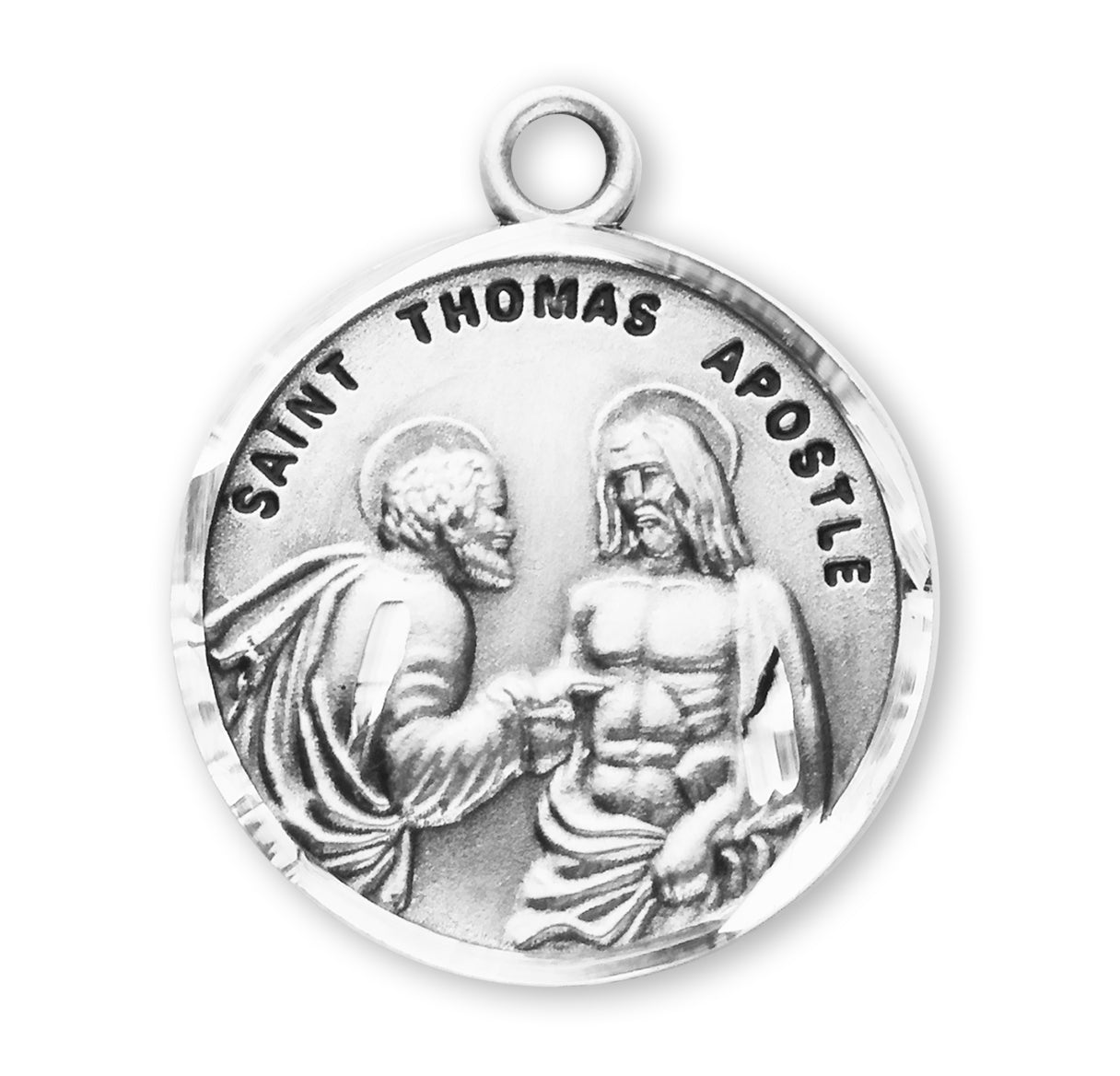 Patron Saint Thomas the Apostle Round Sterling Silver Medal