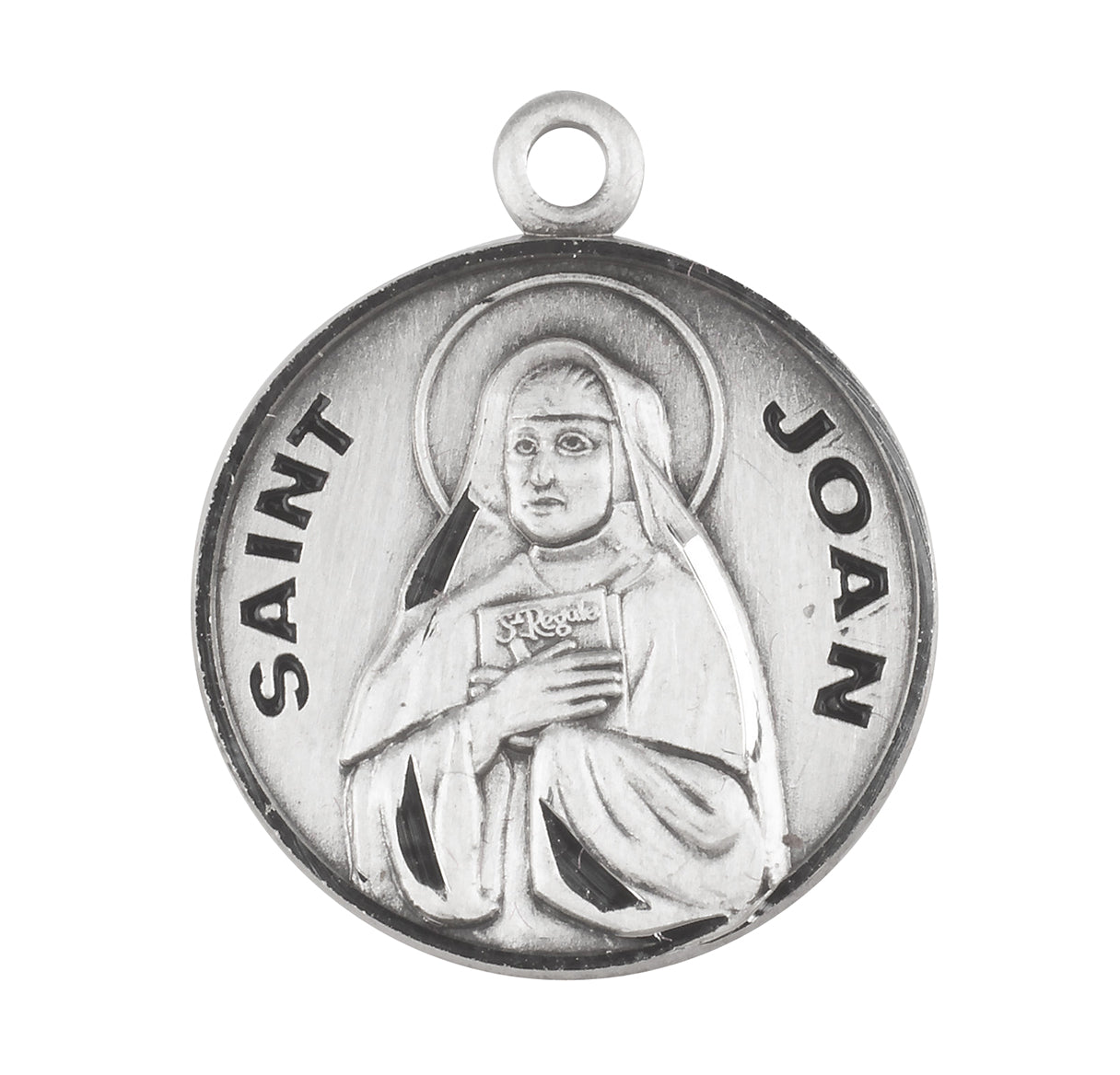 Patron Saint Joan Round Sterling Silver Medal