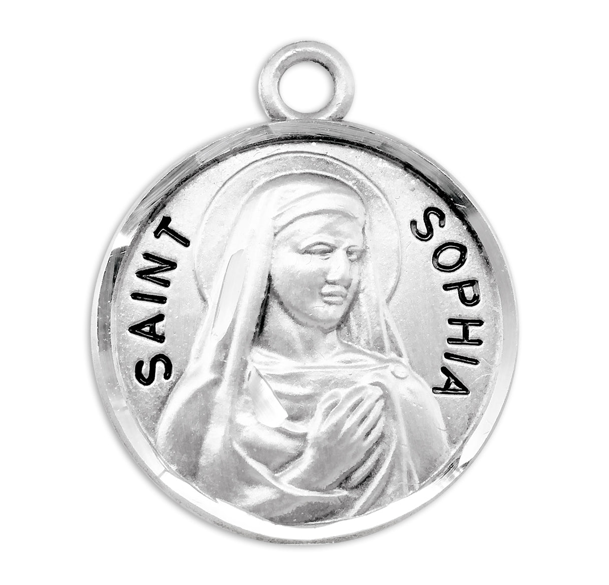 Patron Saint Sophia Round Sterling Silver Medal