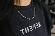 Five Cross Necklace | Luke 9:23 Christian Necklace