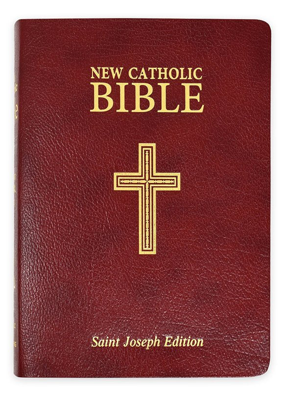 St. Joseph New Catholic Bible Personal Size, Bonded Leather Burgundy