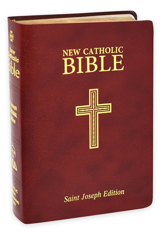 St. Joseph New Catholic Bible Personal Size, Bonded Leather Burgundy