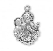 Sterling St. Joseph Charm-*16" Medal-Pendant