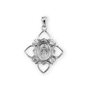 Sterling Silver Crystal Cubic Zirconia "CZ" Miraculous Medal