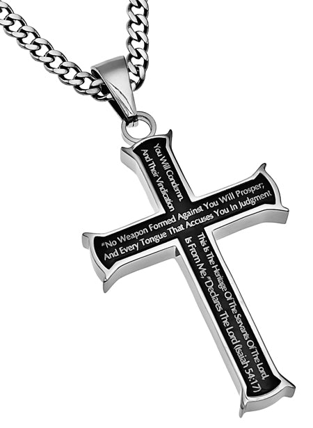 Black Iron Cross Necklace