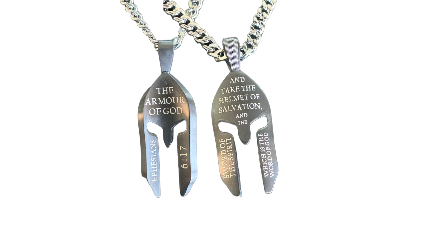 Black Helmet Necklace